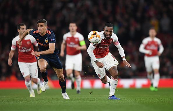 Despite missing chances, Lacazette was a constant menace