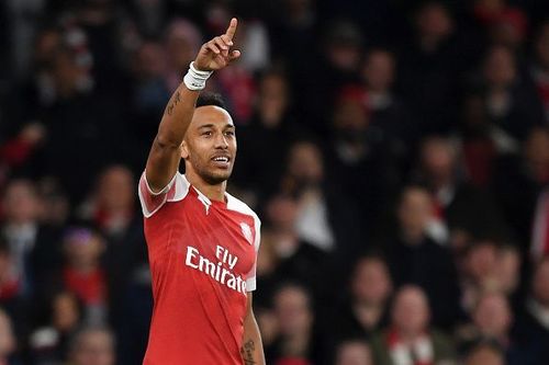 Aubameyang scored the vital third goal for Arsenal in the first leg against Valencia