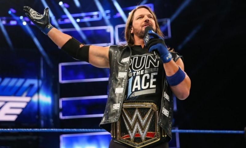 aj styles wwe champion