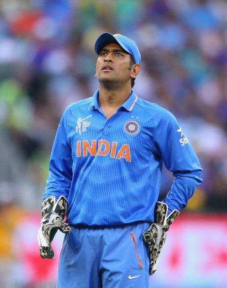 MS Dhoni during the 2015 ICC Cricket World Cup