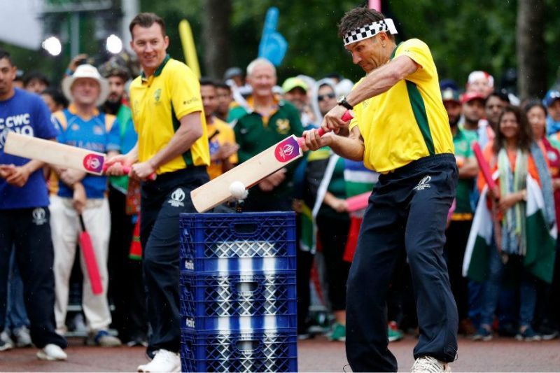 Brett Lee and Pat Cash