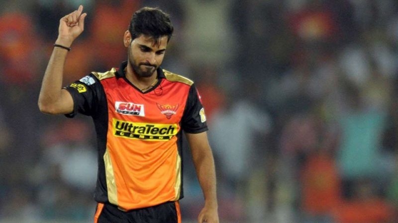 Bhuvi celebrating wicket for SRH&Acirc;&nbsp;(Picture courtesy: iplt20.com)