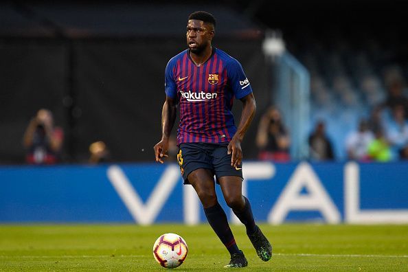 Samuel Umtiti in action