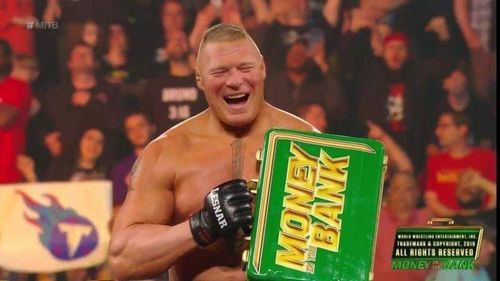 Brock Lesnar wins the men's briefcase