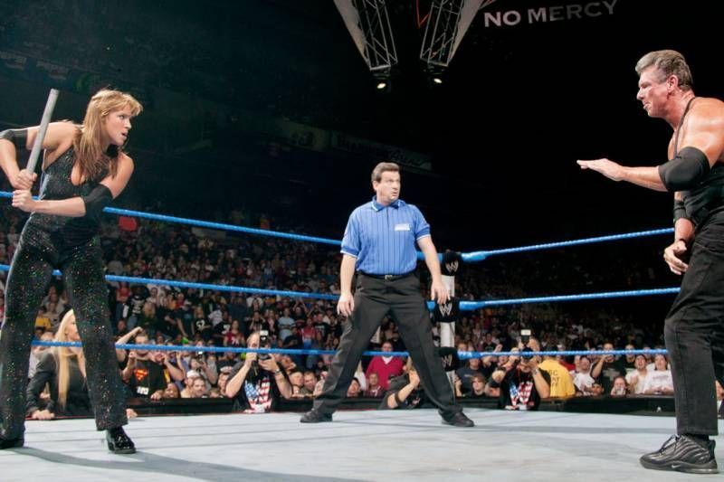 Stephanie came up short when she battled her father at No Mercy 2003.