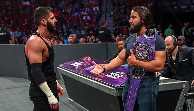 Tony Nese offers a sportsmanlike handshake to Daivari, but at the MITB PPV, the time for civility will end.