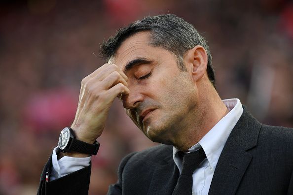 Ernesto Valverde is facing the heat after a shock exit from the Champions League