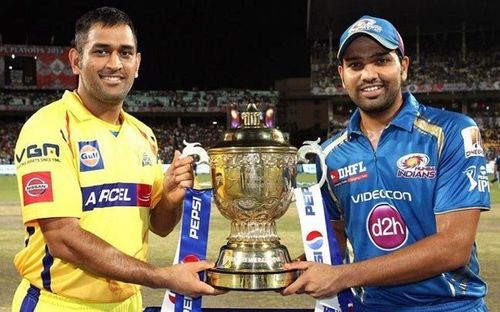 Dhoni and Rohit ( Image Courtesy: BCCI/IPLT20.com)