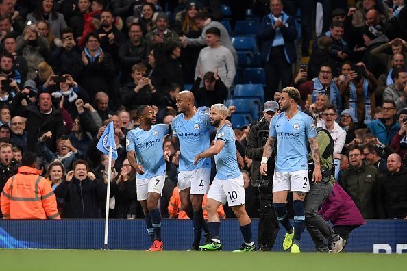 Manchester City rose to the top of the table, again