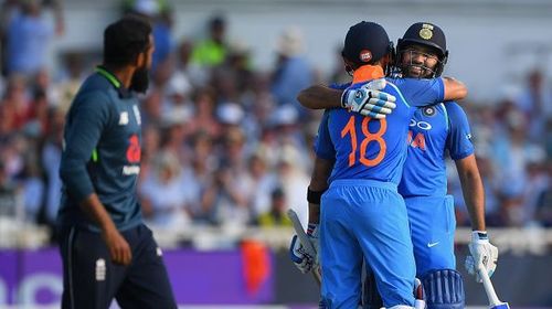 Virat Kohli congratulates Rohit Sharma for an achievement