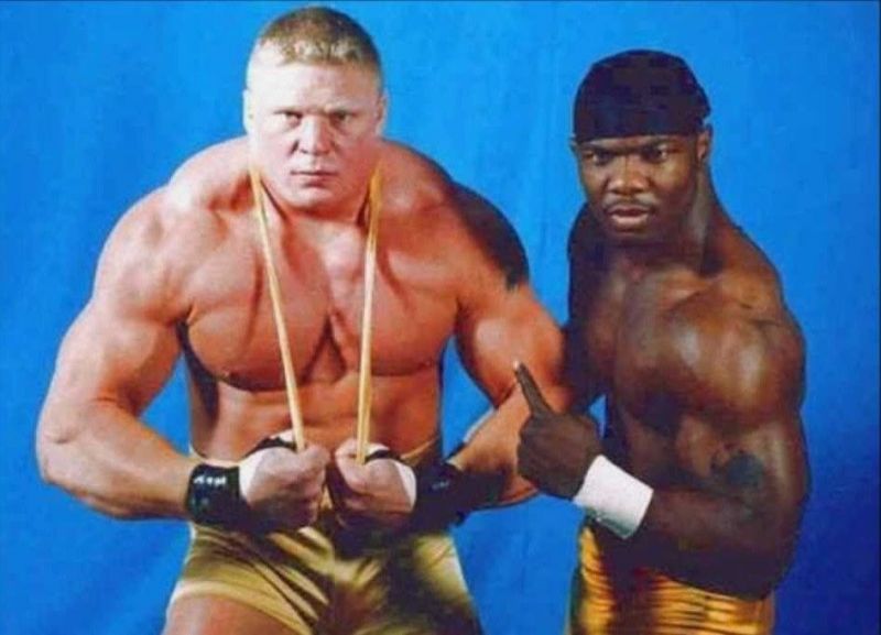 Brock Lesnar and Shelton Benjamin in OVW