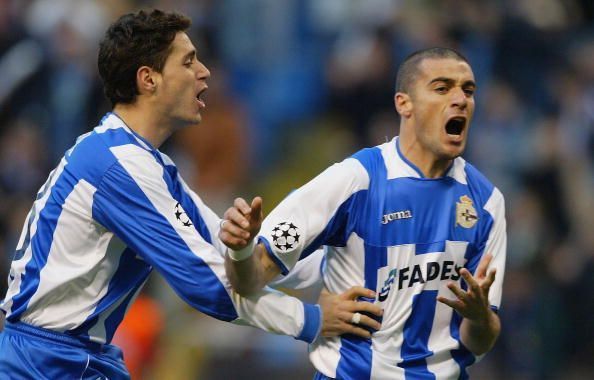 Walter Pandiani(right) opened the scoring at Ciudad Deportiva de Riazor.