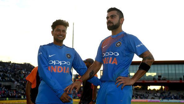 Kuldeep Yadav and Virat Kohli