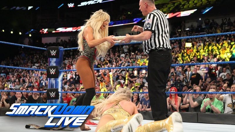 Carmella cashed in the Money in the Bank contract on Charlotte Flair in April 2018.
