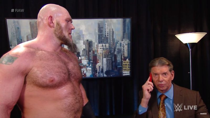 Lars and Vince in a backstage segment