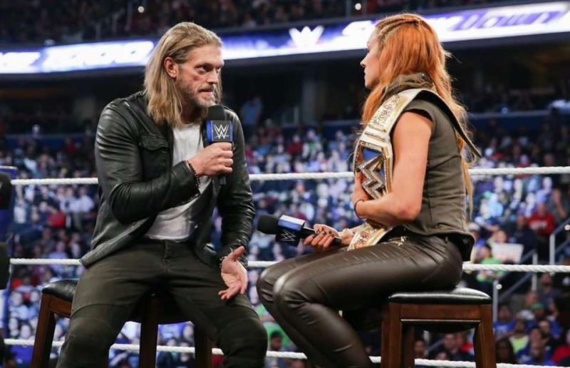 Edge and Becky Lynch