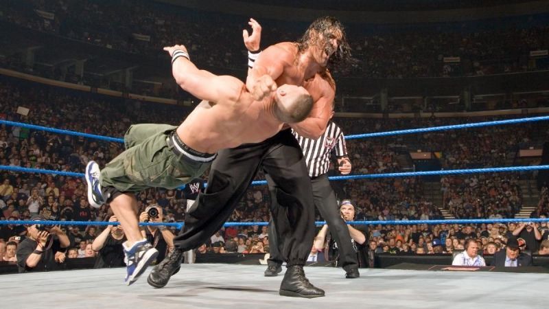 Khali flattened Cena at Saturday Night's Main Event in the opening match of the show.