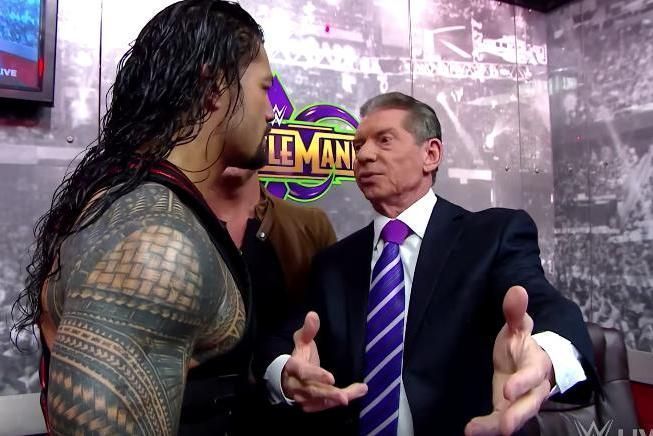 Roman Reigns and Vince backstage