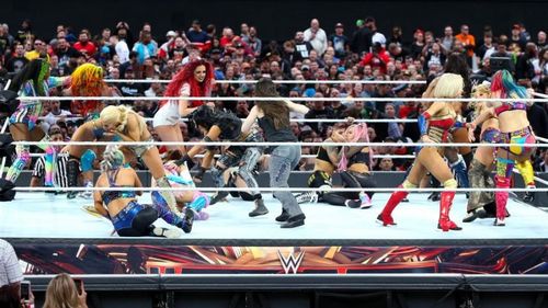 Maria Kanellis returned to action in the WrestleMania Battle Royal!