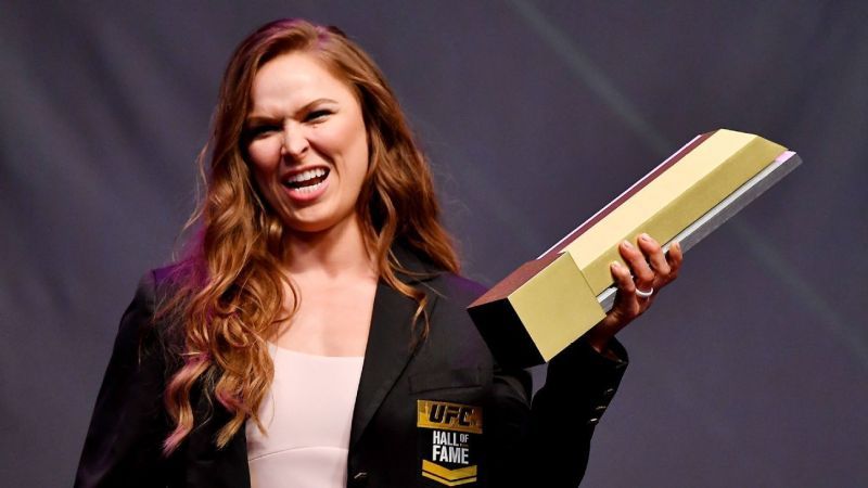 Ronda Rousey is the first-ever female UFC Hall of Fame inductee
