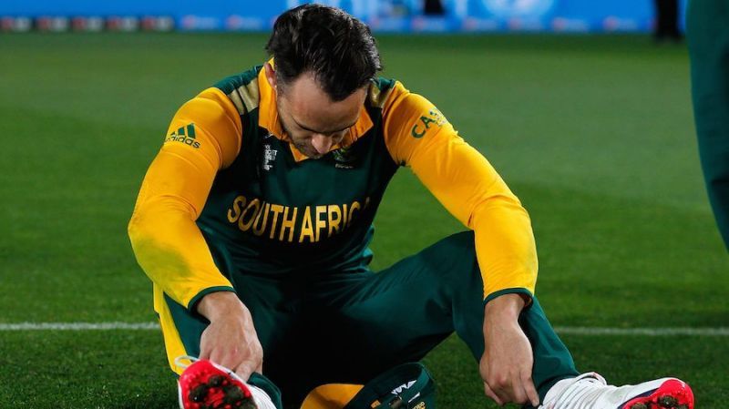 Faf du Plessis was left to tears after the loss to New Zealand in the ICC World Cup 2015