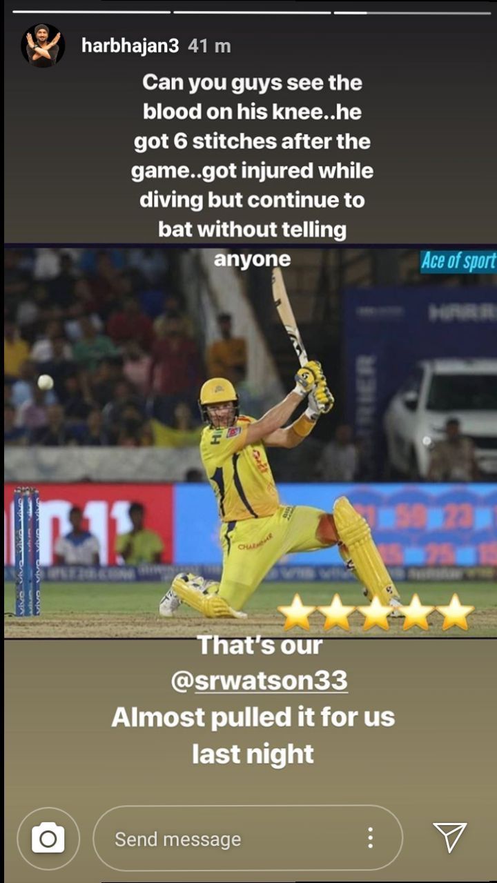 Harbhajan Singh&#039;s Instagram story (Source: Instagram)