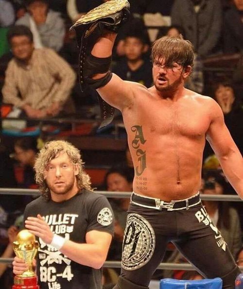 AJ Styles and Kenny Omega during their New Japan days