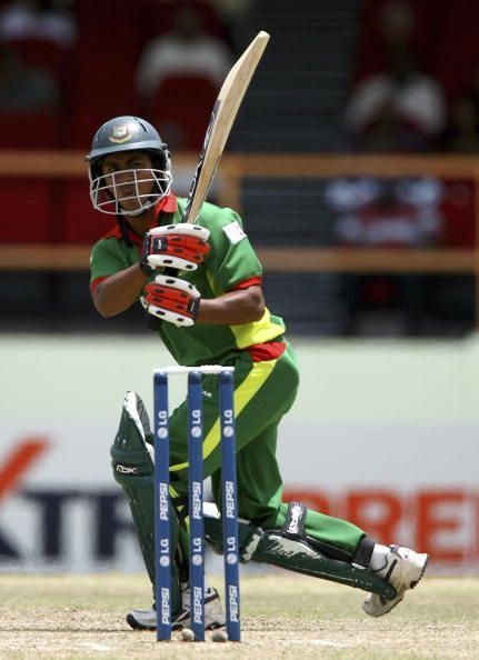 Mohammad Ashraful in action during his gutsy knock of 87
