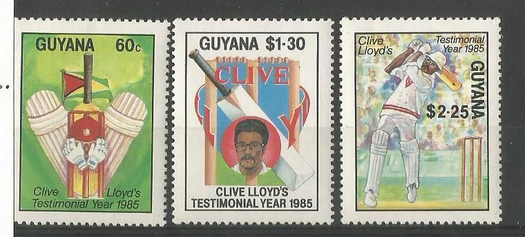 Stamps of Clive Lloyd issued by Guyana .