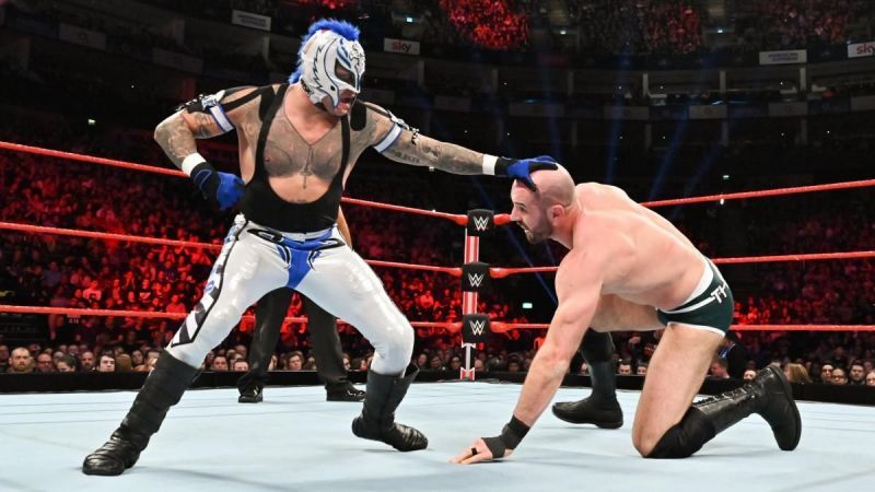 Cesaro and Mysterio in action