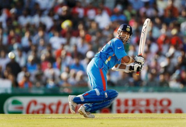 Sachin Tendulkar in action during the 2011 World Cup