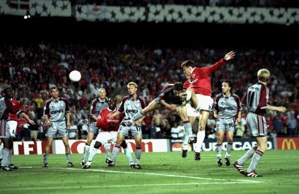 Moments before Manchester United&#039;s winning goal against Bayern Munich.
