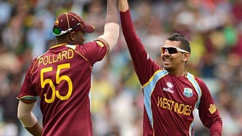 Kieron Pollard and Sunil Narine