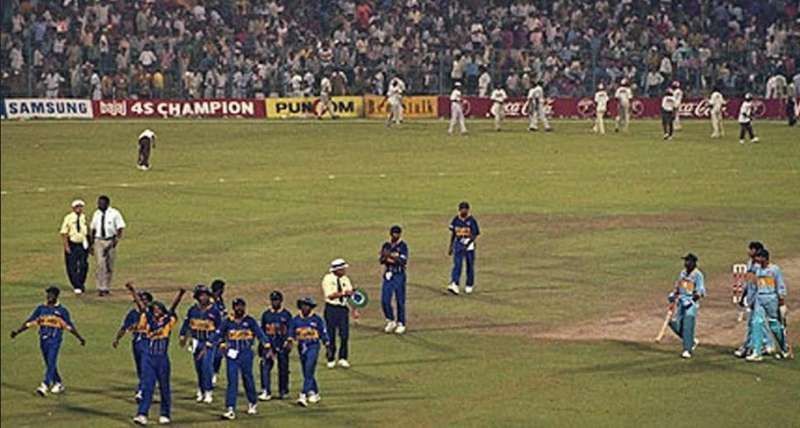 Sri Lanka after their win against India in the 1996 World Cup semi-final