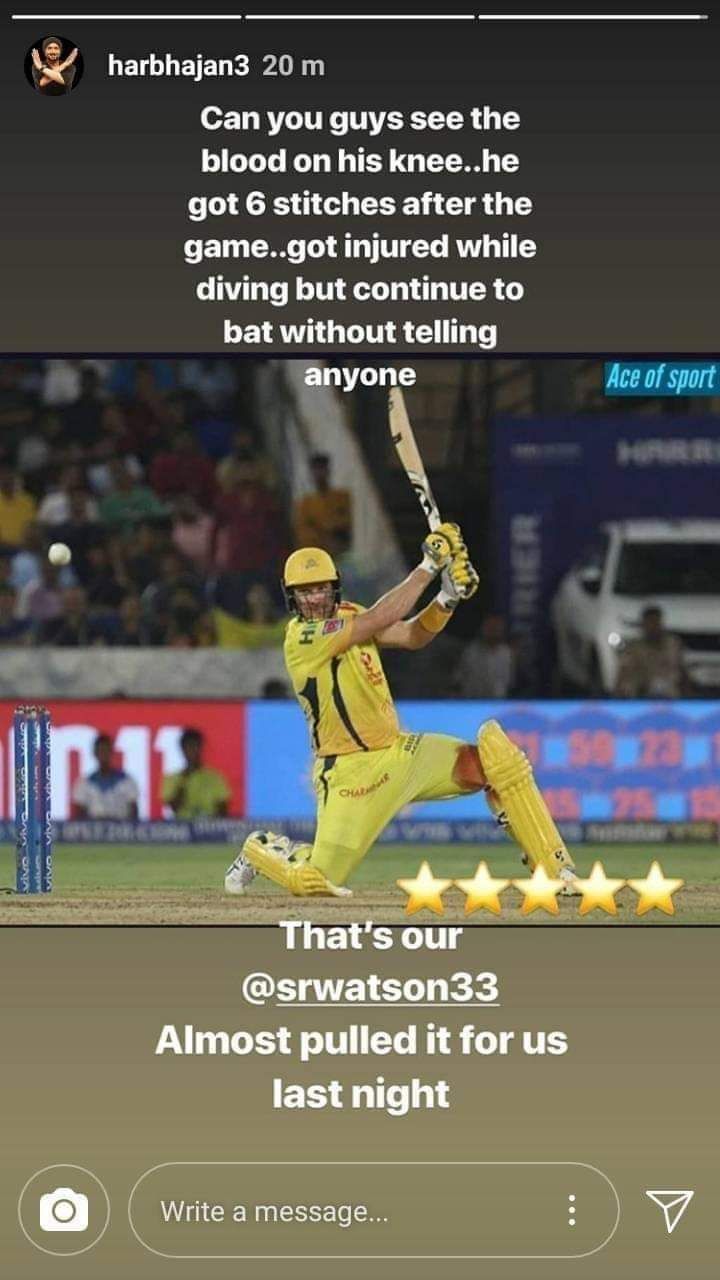 Harbhajan Singh&#039;s Instagram story (Source: Instagram)