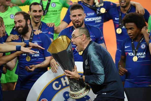 Sarri got his hands on a first major trophy