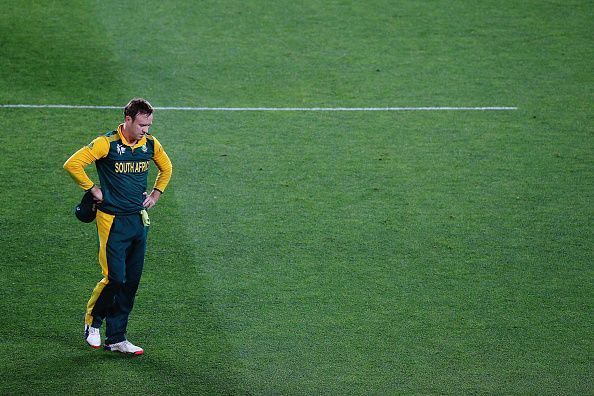 New Zealand v South Africa: Semi Final - AB De Villiers in distraught after a heart-breaking loss