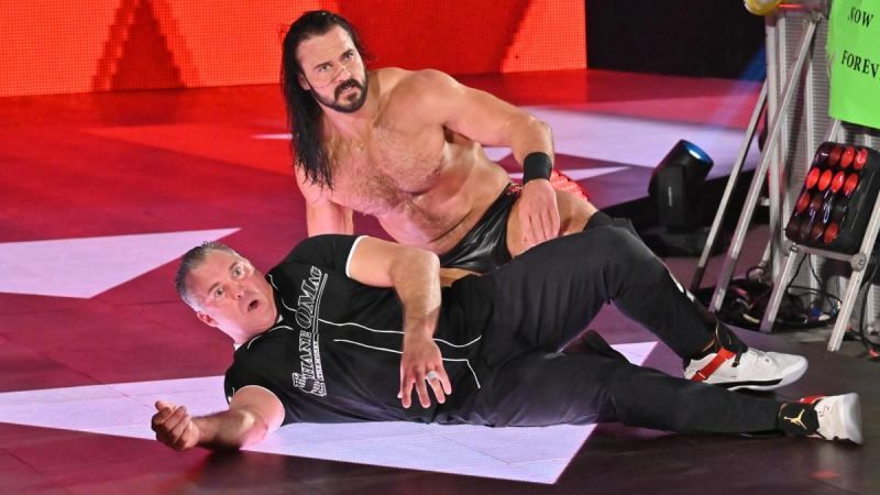 Shane McMahon and Drew McIntyre try to process what just happened