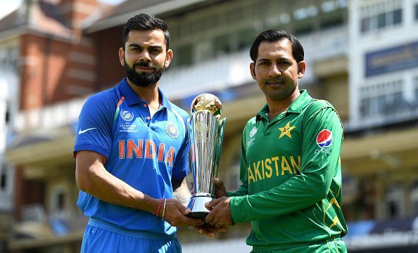 Virat Kohli and Sarfraz Ahmed