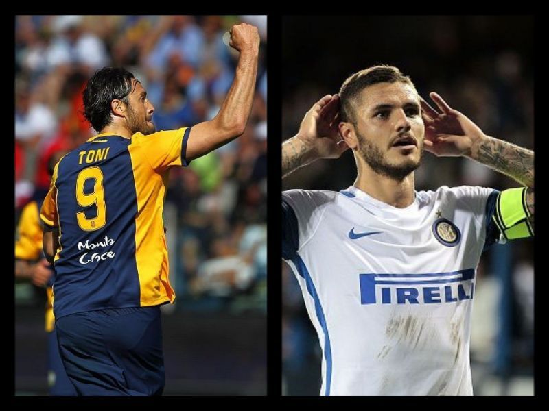 Mauro Icardi and Luca Toni were the top scorers in 2014-15 with 22 goals each