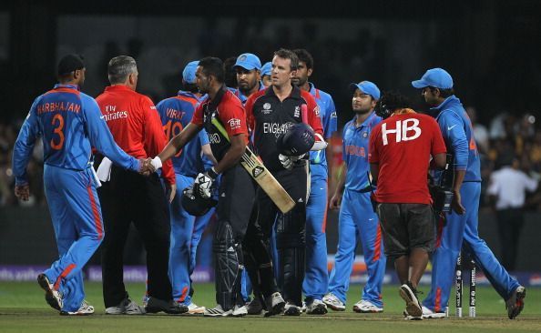 The 2011 World Cup match between India and England ended in a tie