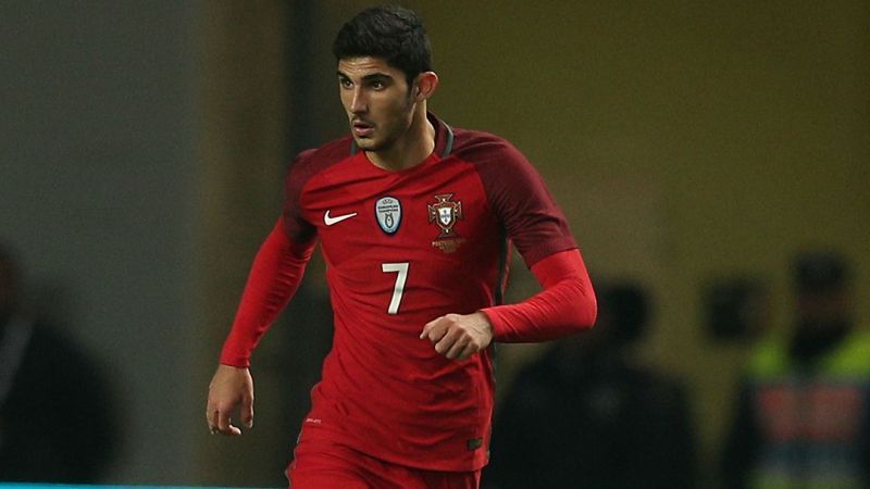 Goncalo Guedes playing for the Portuguese national team