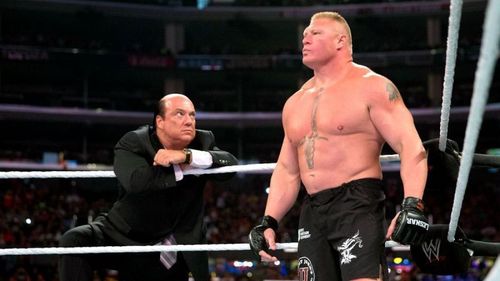 Paul Heyman and Brock Lesnar