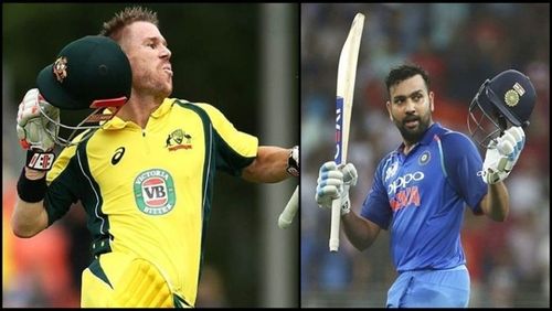 David Warner and Rohit Sharma