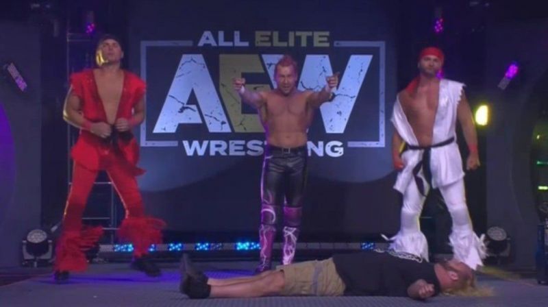 Kenny Omega and The Young Bucks took a shot at WWE with their entrance