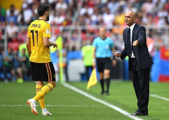 Carrasco, who left Europe for China last February, in action for Belgium in last summer&#039;s World Cup