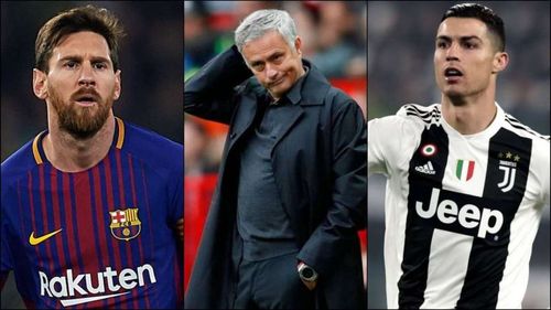 Jose Mourinho names Messi, Mane, and Salah as his forwards of this season's Champions League, snubbing Ronaldo