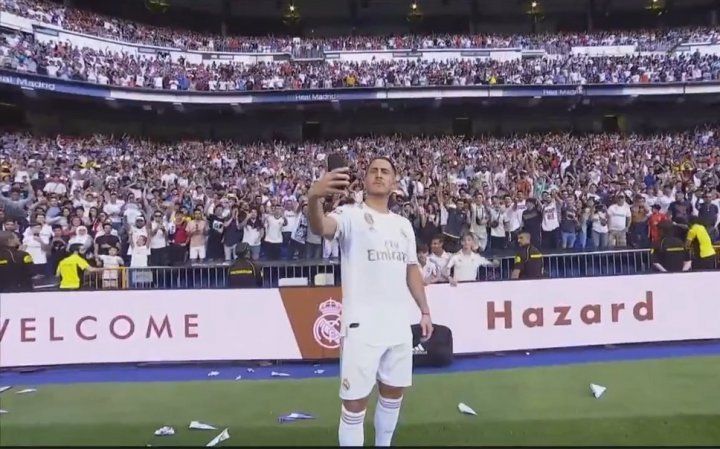 Hazard is officially at the Santiago Bernabeu.