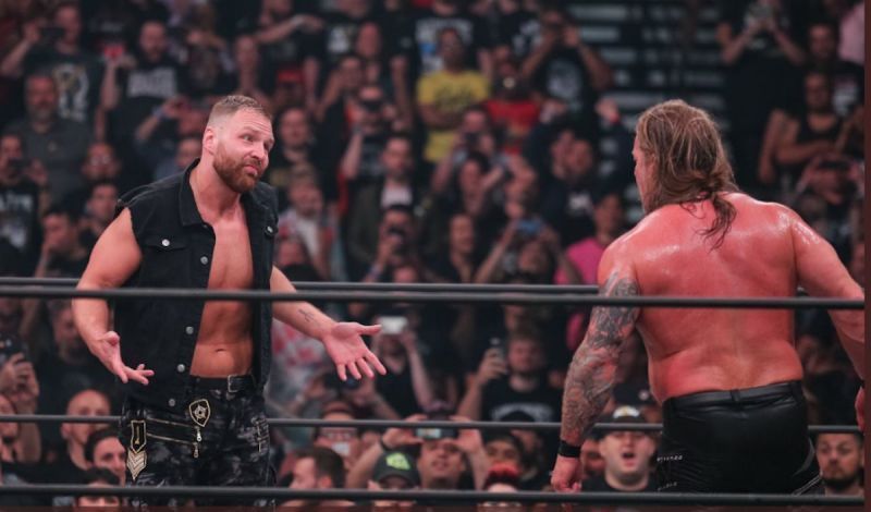 Jon Moxley and Chris Jericho at Double or Nothing