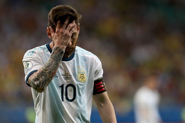 Messi cut a disgruntled figure as Argentina lost their opening game.